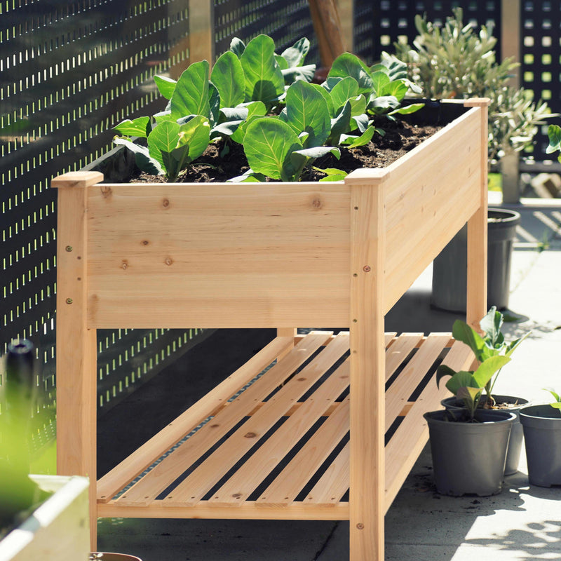dette stå på række New Zealand Raised Garden Bed Planter Box with Four Wheels - veikous – Veikous