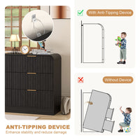 6 drawer dresser with anti-tipping device