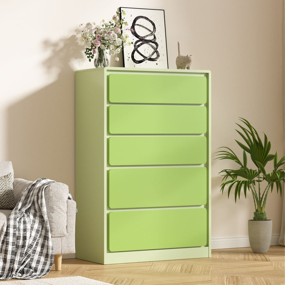 Green Chest of Drawers