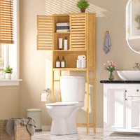 over toilet bamboo storage