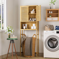 bamboo over toilet shelf