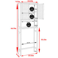 cabinet for behind toilet 24.4"W x 9.5"D x 66.9"H