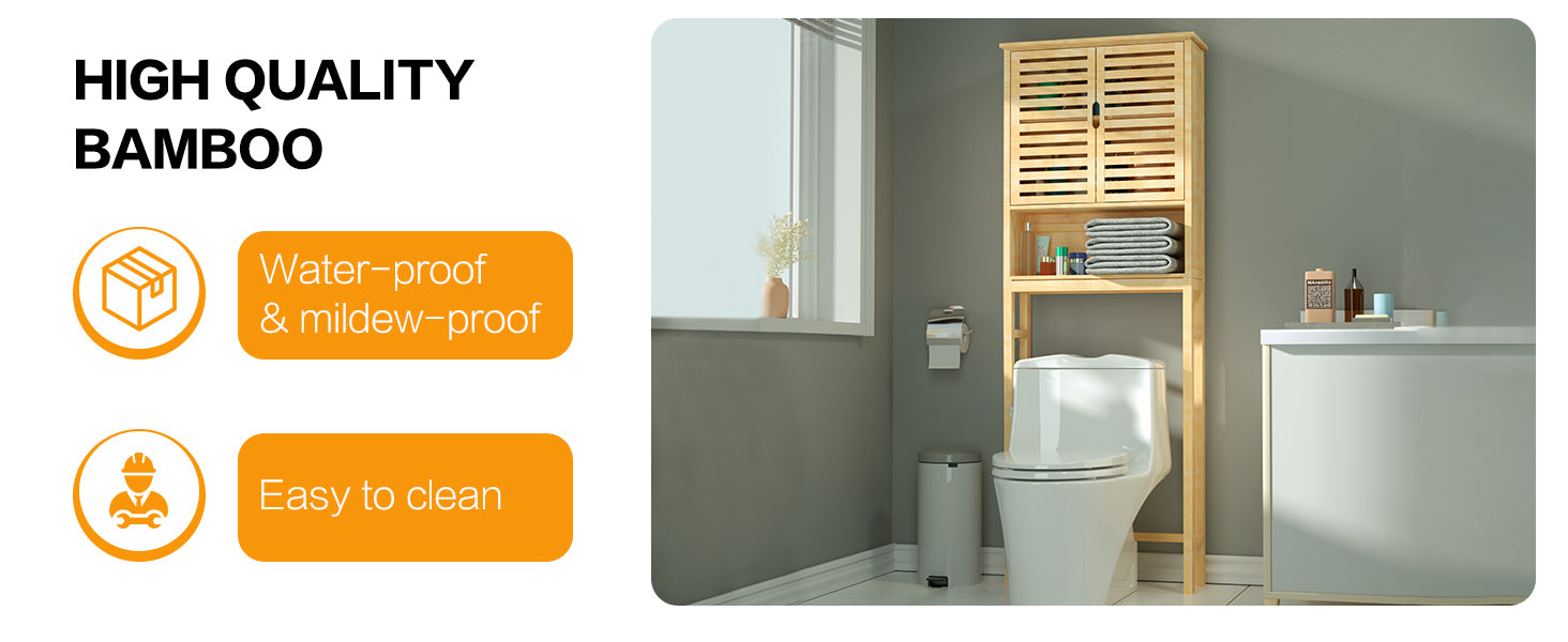 Water-proof, easy to clean toilet cabinet