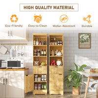 premium bamboo slim storage cabinet