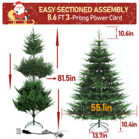 Realistic christmas tree 6.5 ft with lights