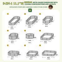 9 in 1 modular garden bed
