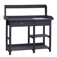 garden potting table with sink