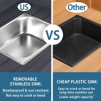 potting bench with dry sink