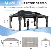 14x20 metal roof gazebo for sale