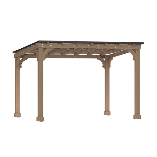 Veikous Hardtop Grill Gazebo, Wooden Gazebo for BBQ