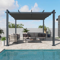 Aluminum Pergola with Retractable Canopy