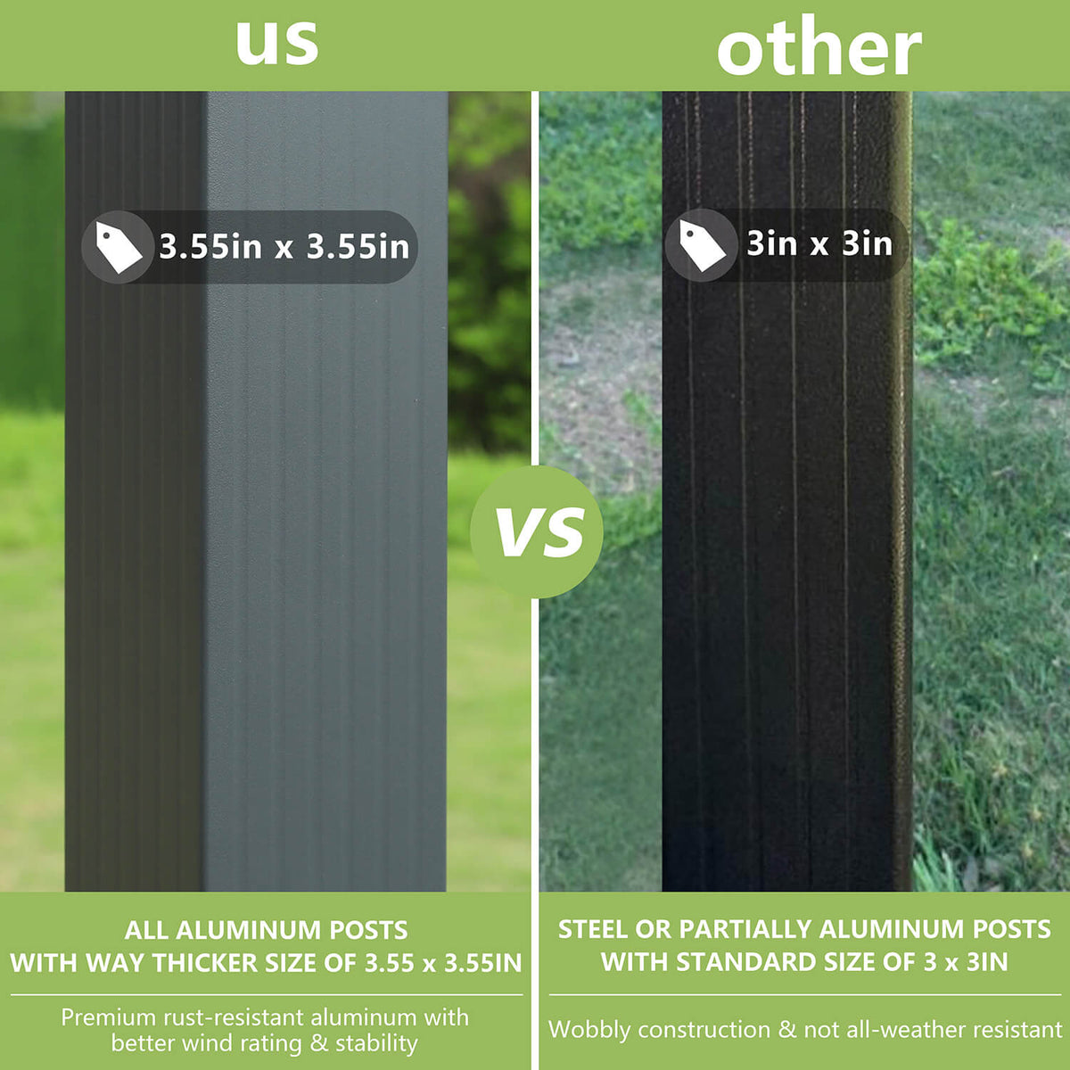 aluminum pergola with canopy