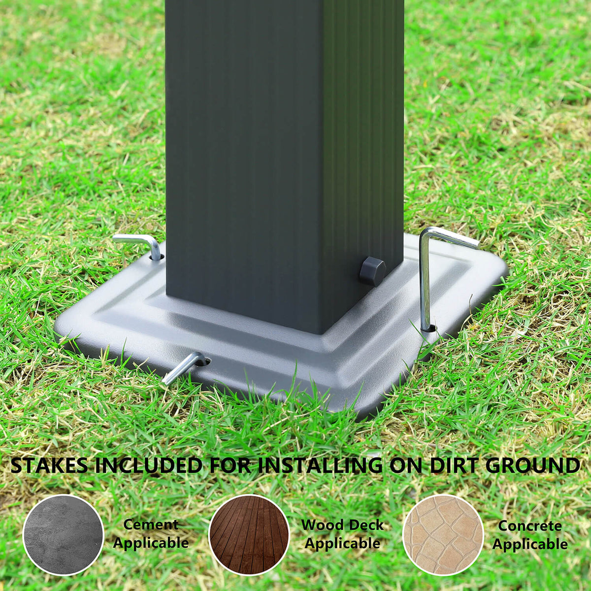 10x10 pergola cover, grey