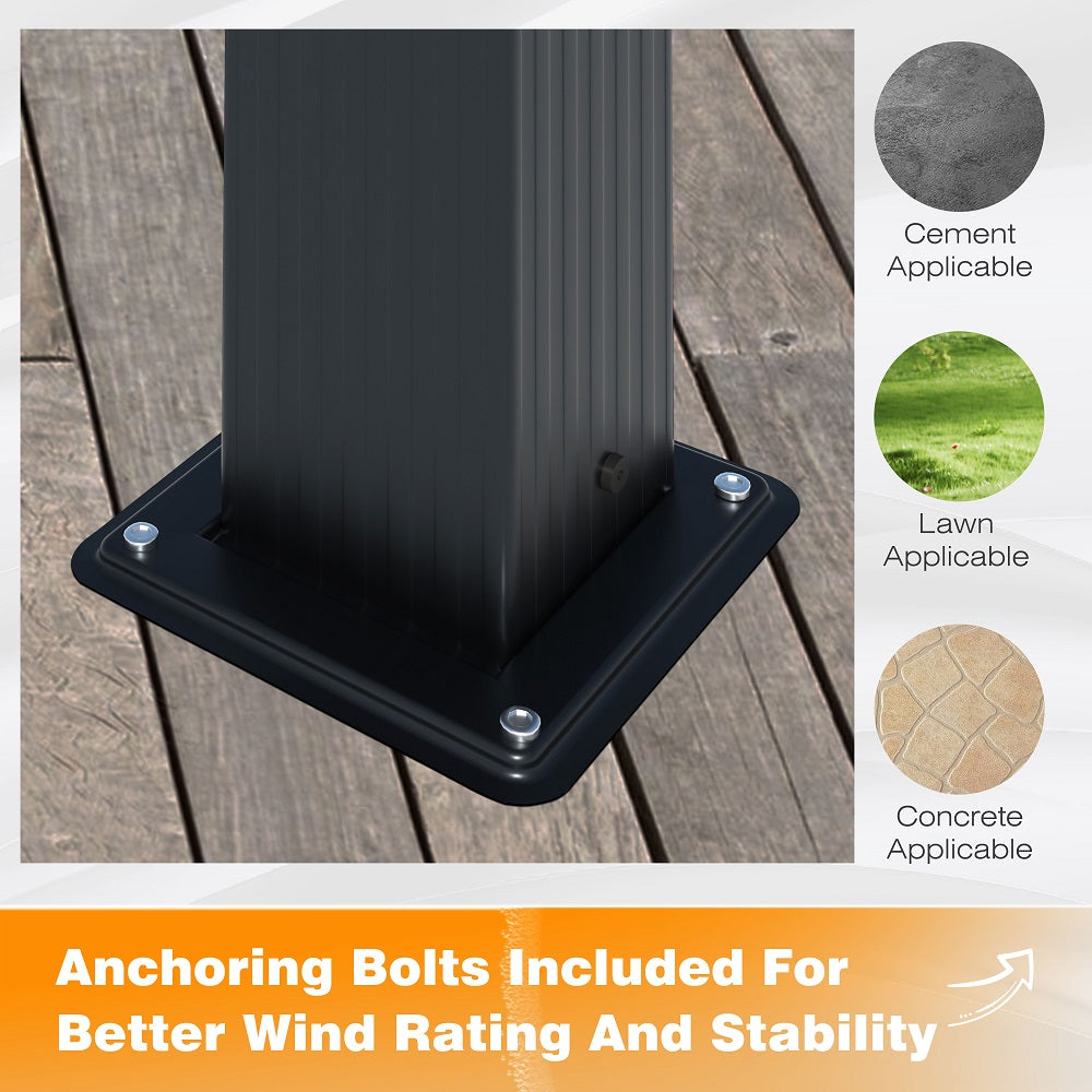 aluminum pergola high wind rating