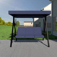 VEIKOUS Patio Swing Chair with Canopy, Swing Seat for Adults, 3-person Swing with Removable Cushion