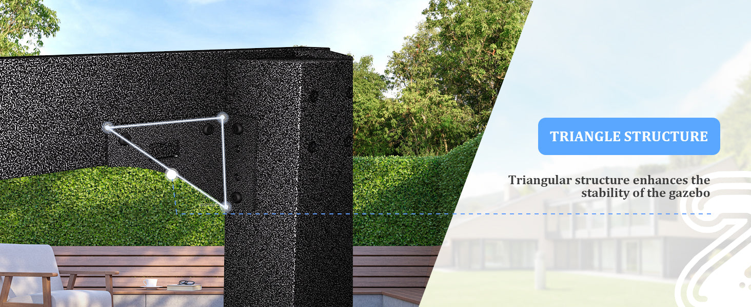 Aluminum sturdy structure pergola