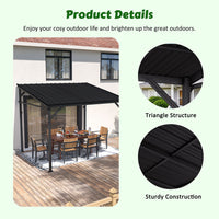 wall mounted lean to gazebo