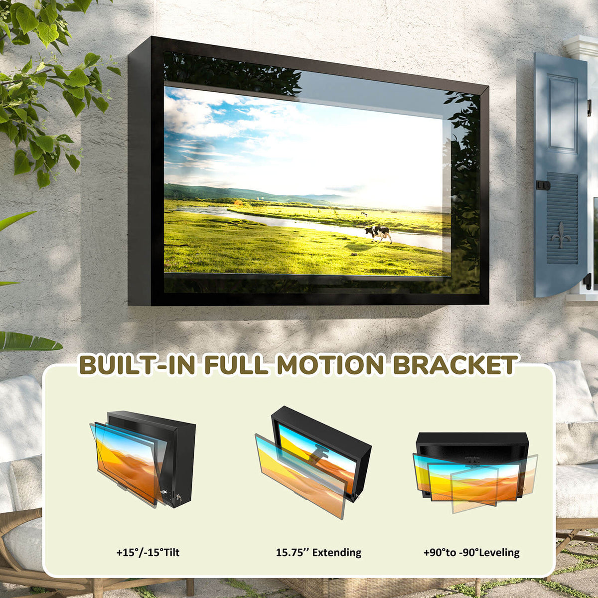 Metal TV Enclosure With Lock