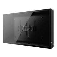 Black TV enclosure with wall mount