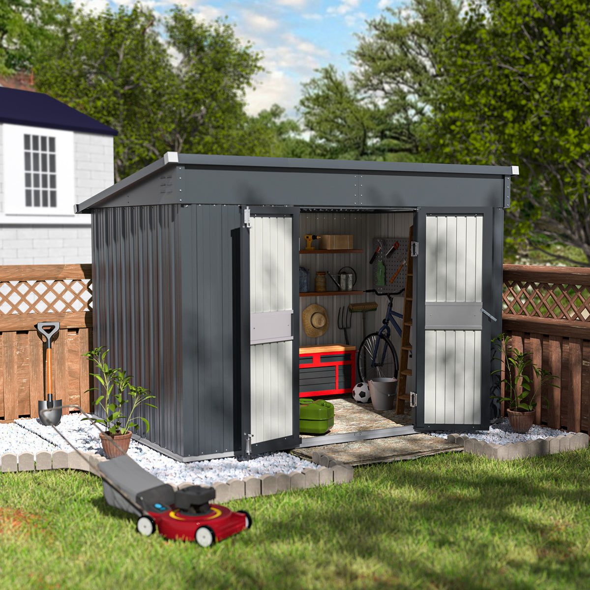 6x10 metal storage shed