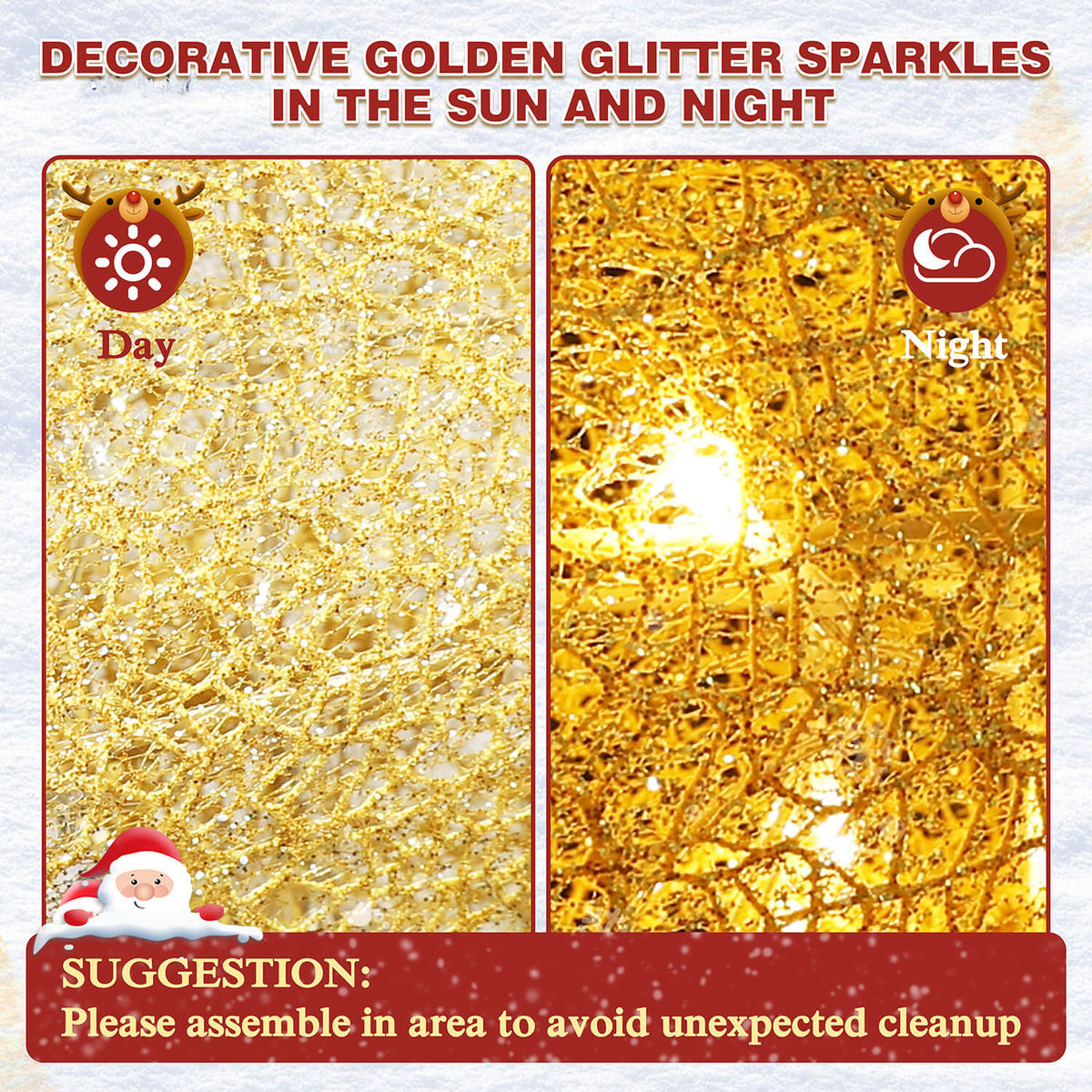 light up deer set, 3 pcs