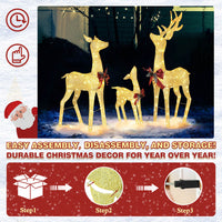 Lighted deer yard decoration