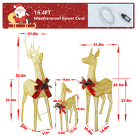 lighted Christmas reindeer outdoor decorations