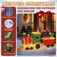 outdoor Christmas train decor