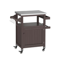 Veikous Outdoor Prep Table with Storage Cabinet