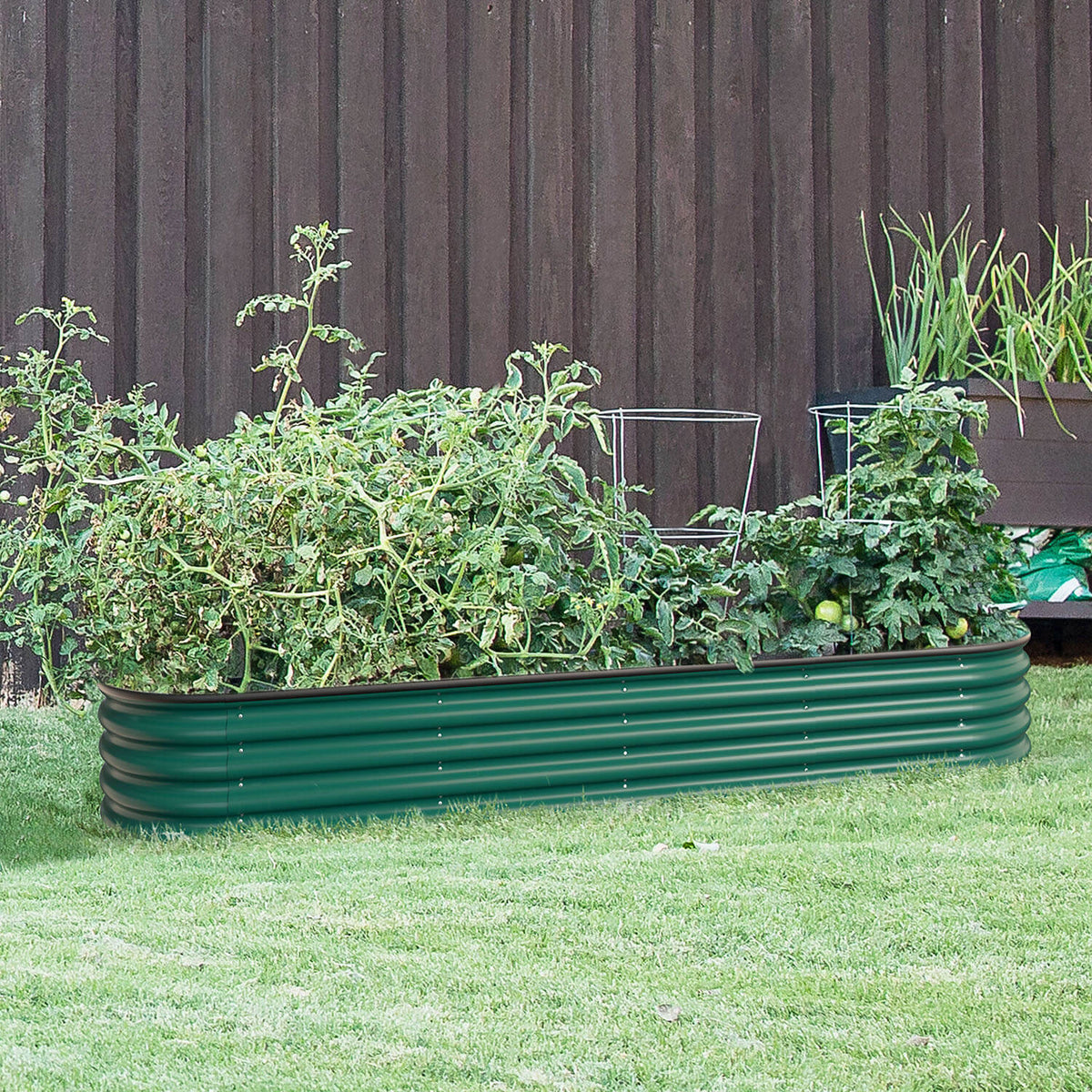 11" H Metal Garden Beds, Green
