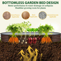 Open bottom garden bed