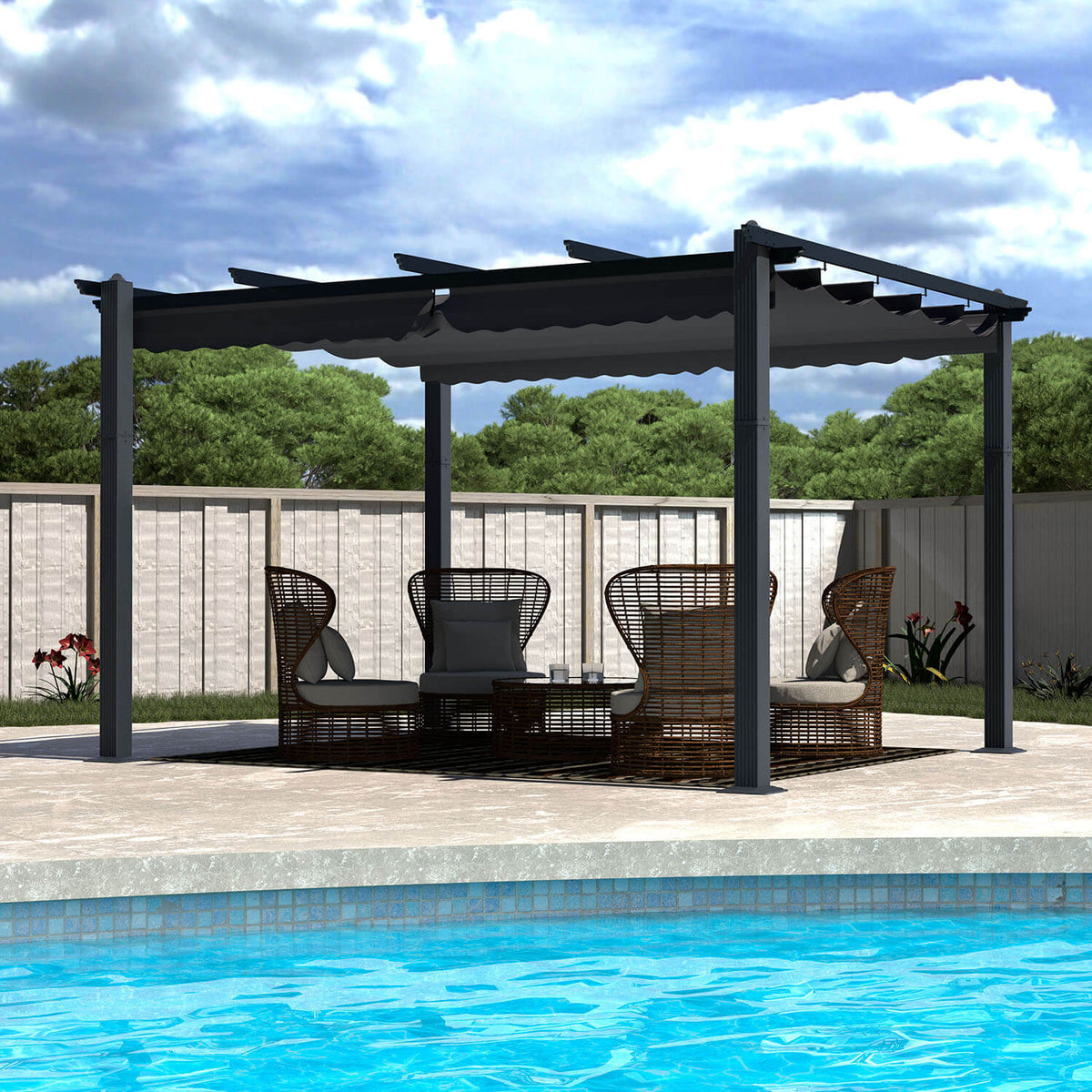 10x10 aluminum pergola