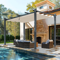 10x13 outdoor pergola kit, Beige