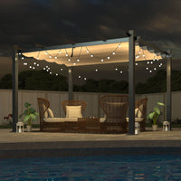 10x13 modern aluminum pergola, Beige