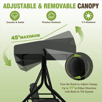 porch swing with removable canopy