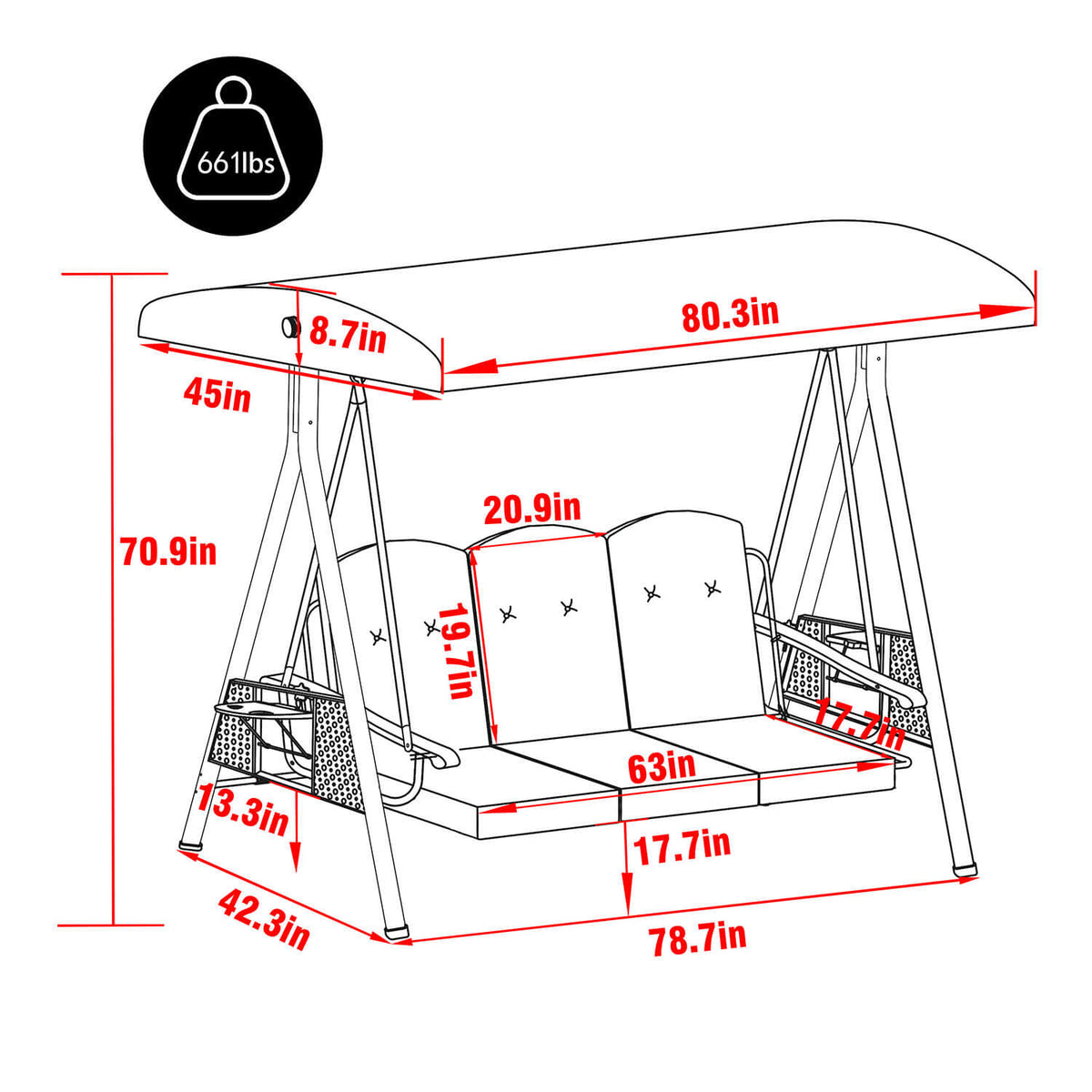 free standing swing for adults