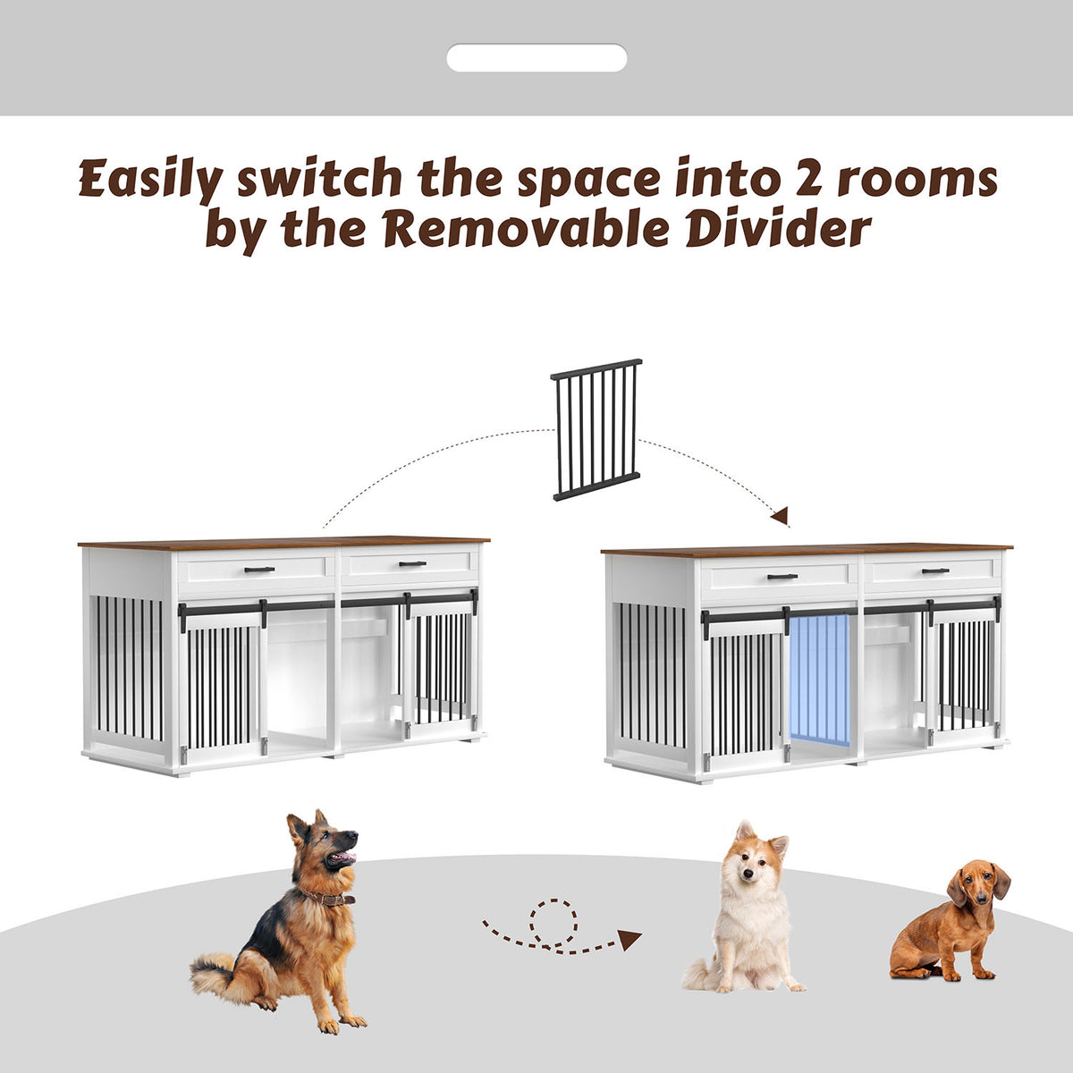 Indoor Dog Kennel for 2 Dogs
