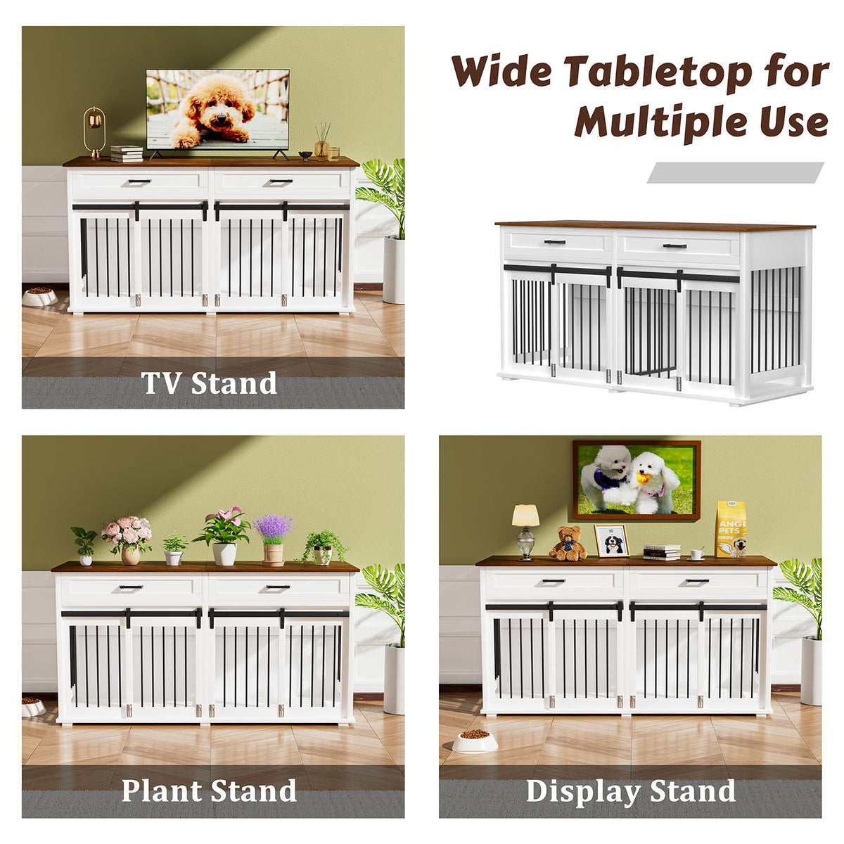 Indoor dog kennel multi-use furniture