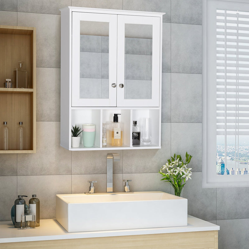 Oversized Bathroom Medicine Cabinet Wall Mounted Storage with Mirrors -  veikous – Veikous