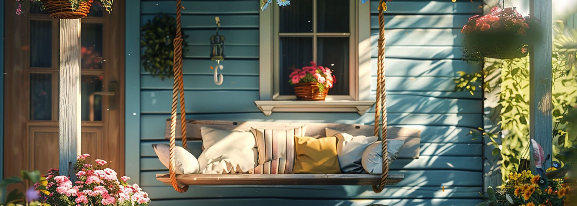 cozy porch swing