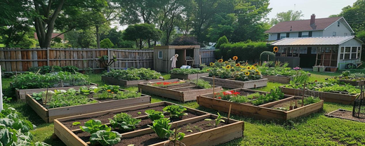 lush raised garden bed