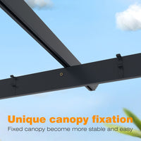 Easy to assemble metal pergola, Gray