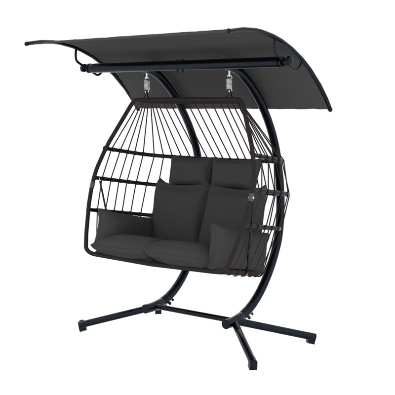 VEIKOUS 2 Person Hanging Egg Chair, Outdoor Swing Chair