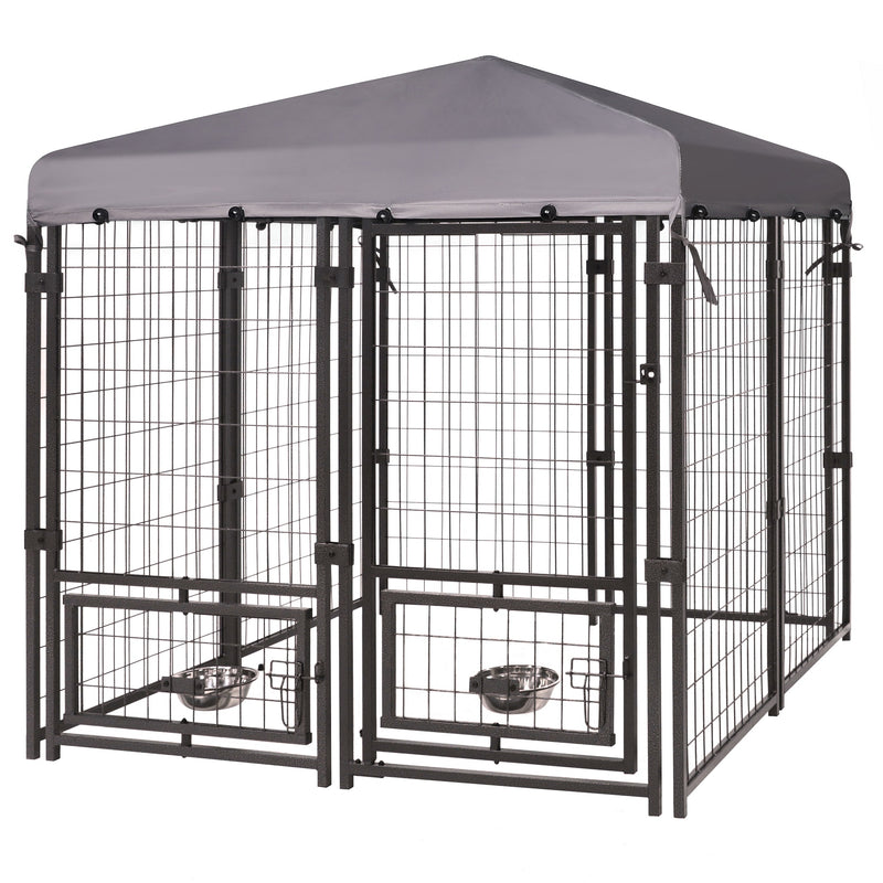 Veikous Large Dog Kennel Outdoor Dog House with Roof