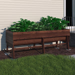 Veikous Raised Garden Bed Outdoor for Vegetables with Legs, Large Elevated Garden Planter Box Wood with Liner Design for Herbs