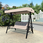 VEIKOUS Patio Porch Swing Chair with Canopy, 3-Person Outdoor Canopy Swing Glider