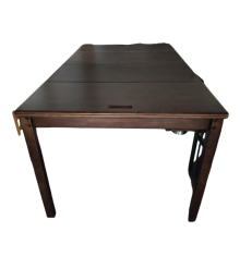 Veikous Board Game Dining Table, 6-Player Rectangular Table with Topper and Cup Holders