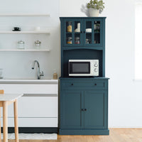 VEIKOUS 72" Kitchen Pantry Storage Cabinet Buffet Hutch with Microwave Stand and Drawer