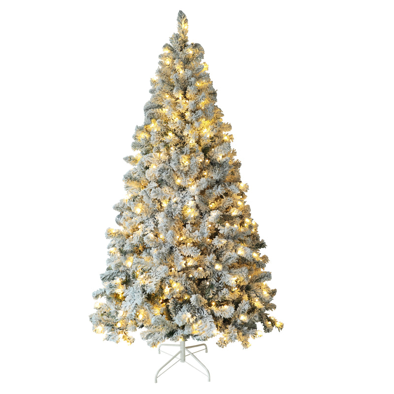 Artificial Snow Flocked Christmas Tree with Metal Stand