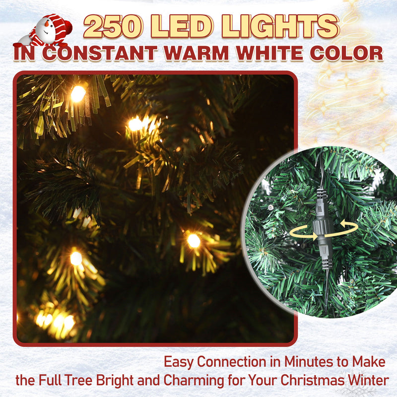 Slim Pencil Christmas Tree Pre-lit with Adjustable Lights